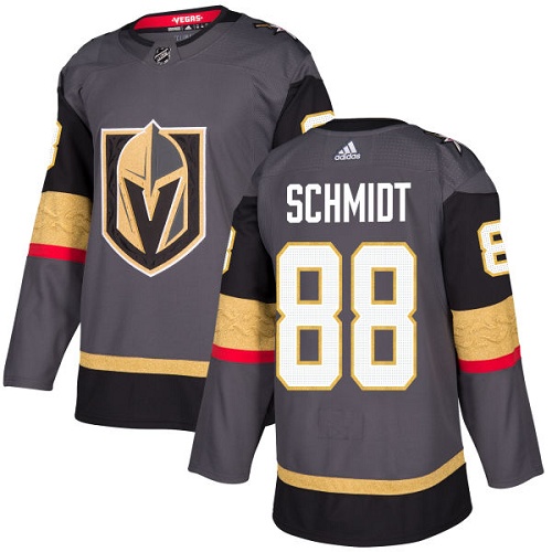 Adidas Men Vegas Golden Knights #88 Nate Schmidt Grey Home Authentic Stitched NHL Jersey->more nhl jerseys->NHL Jersey